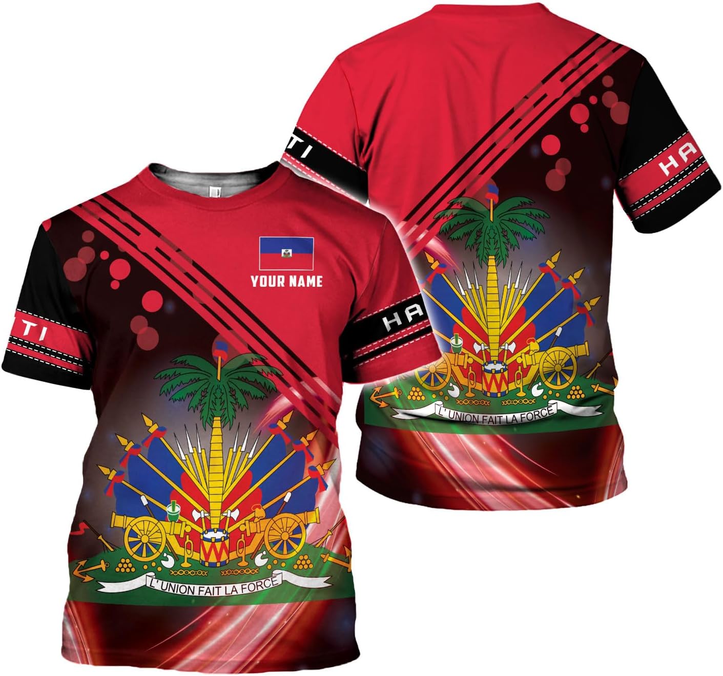 Ligthuy Personalized Haiti Shirt 3D, Haitians Flag Pride Shirt, Haiti Shirts for Men & Women, Haitian Pride Tshirt S-5XL