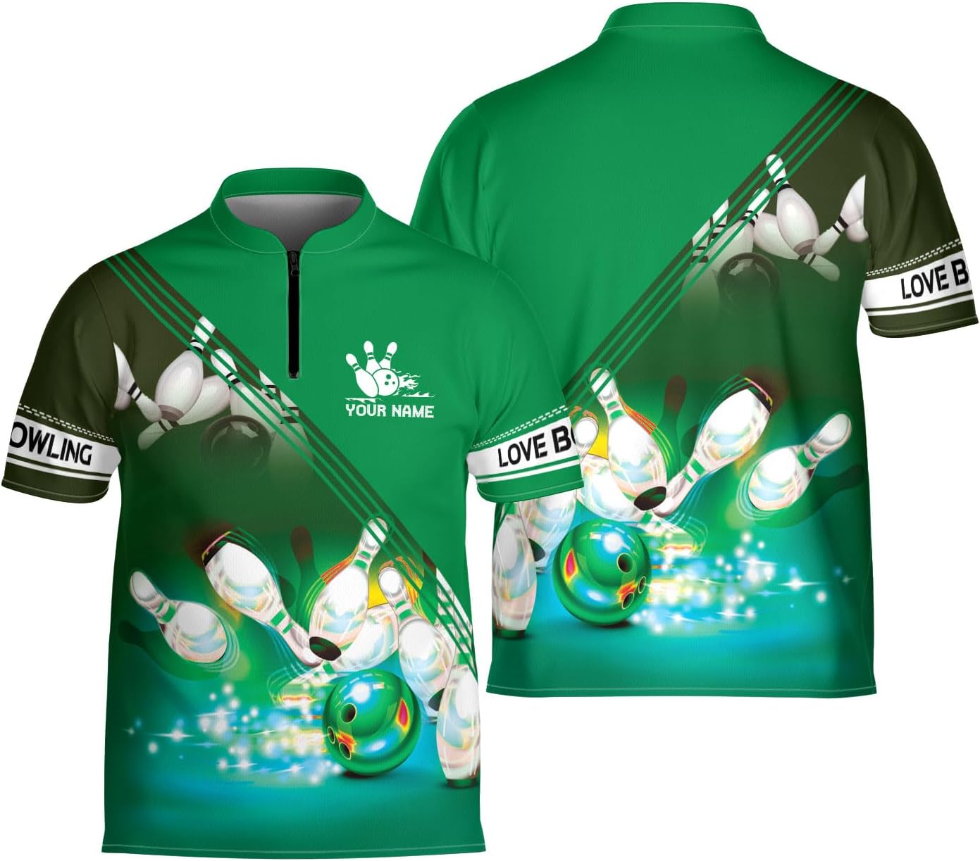 Ligthuy Personalized Bowling Jersey 3D, Bowling Shirts for Team, Bowling Shirt Unisex for Men Women, Bowling Shirts for Men