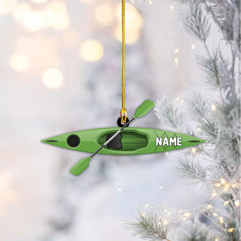AOVL Personalized Kayak Ornament Lake Kayaking Board Ornament Kayak Gift for Christmas Tree Kayaking Christmas Ornament Kayaking Gifts Ornaments (Kayak 4)