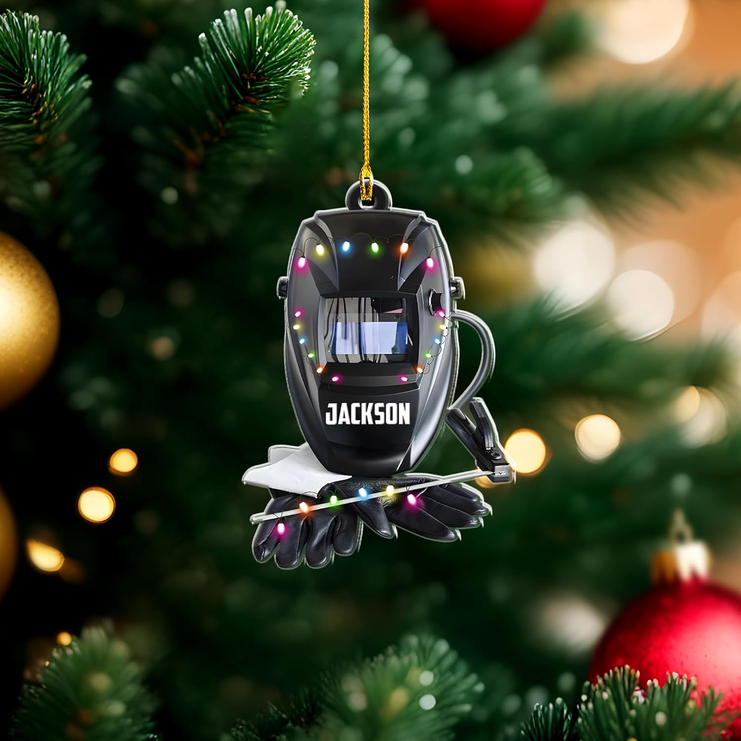 Artparel Personalized Welder Ornaments Custom Name Welder Christmas Ornament Custom Welder Gifts Welder Ornaments for Christmas Tree Welder Christmas Ornament (WD32)