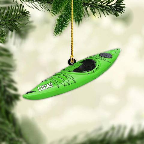 AOVL Personalized Kayak Ornament Lake Kayaking Board Ornament Kayak Gift for Christmas Tree Kayaking Christmas Ornament Kayaking Gifts Ornaments (KY1)
