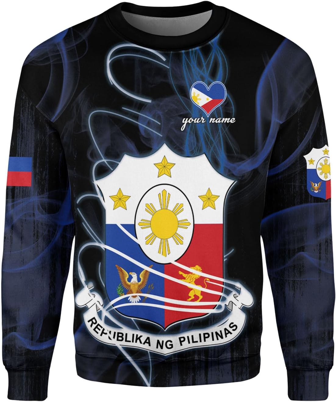 Mostprints Personalized Name Philippines Shirts 3D, Filipino Flag Pride Shirt Philippines Shirt Flag Tshirt for Men Women S-5XL