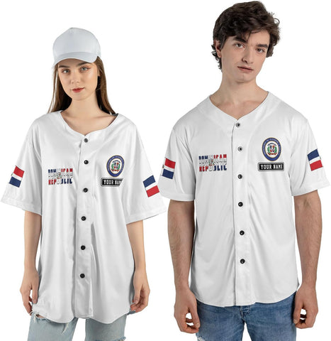 Custom Dominican Jersey for Men Dominican Baseball Jersey Dominican Baseball Jersey Dominicana Shirt Dominican Flag Jersey