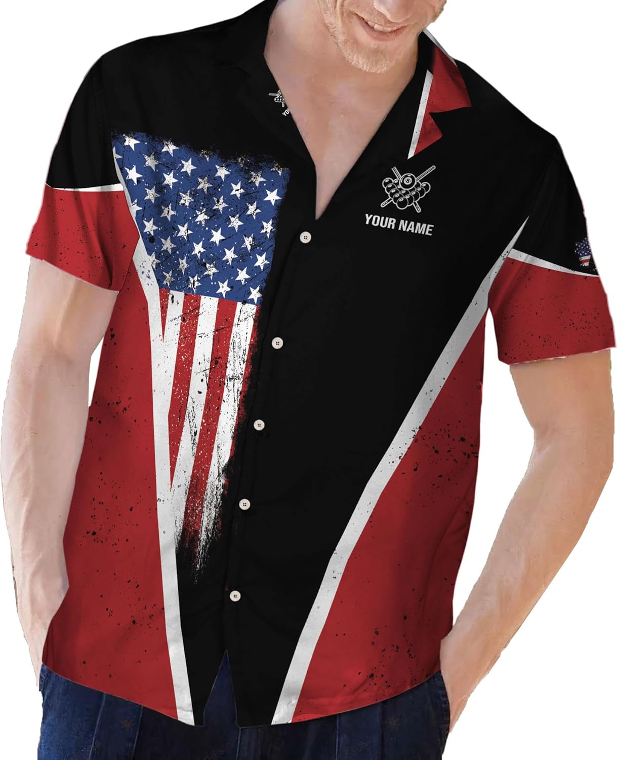 Personalized Billiard Hawaiian Shirt Button Down Custom Billiard Stick 8 Ball Pool Billiard Team Gift for Billiards