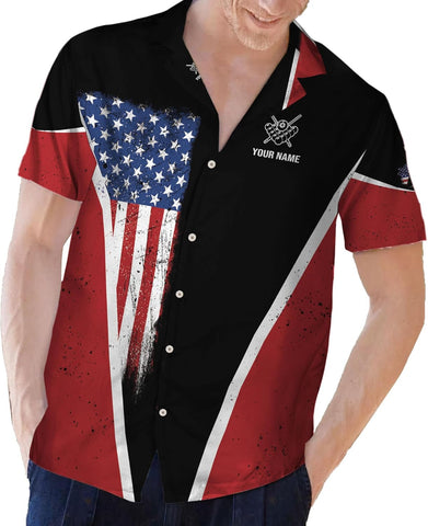 Personalized Billiard Hawaiian Shirt Button Down Custom Billiard Stick 8 Ball Pool Billiard Team Gift for Billiards