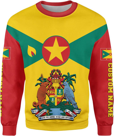 Personalized Name Grenada Shirts for Men, Grenada Shirts for Women, Proud Grenadan Shirts, Grenadian Flag Pride Shirt
