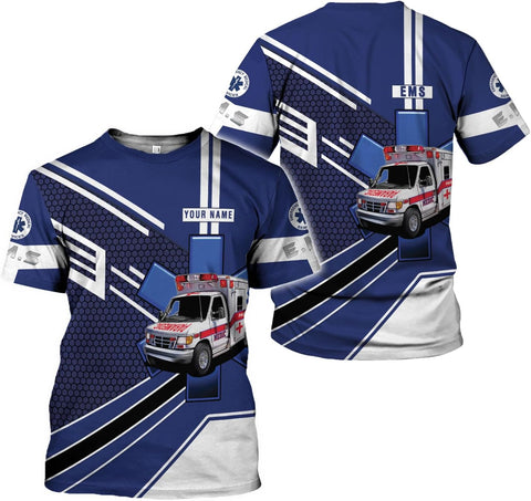 Podagree Personalized EMT Shirt, EMS Shirt, Customized EMS Shirts,EMT Paramedic Uniform Emergency Medical Technician Shirts