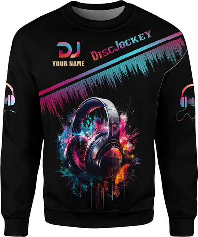 Personalized DJ 3D Shirts, Disc Jockey 3D Shirt, DJ T-Shirt, DJ Shirt Gifts for Men, Custom DJ Shirt for EMD Music Festival