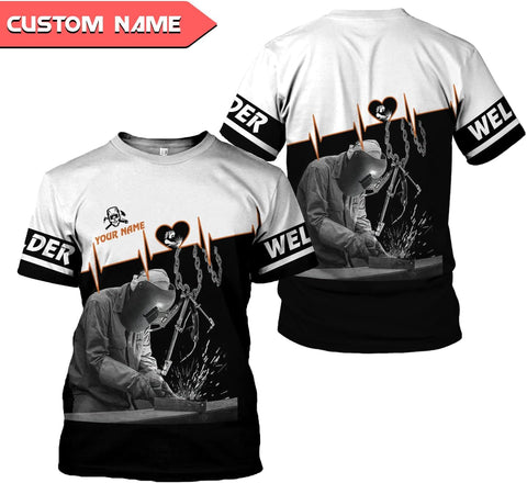 Personalized Welder Shirt Custom Welder Shirts Welding 3D T Shirts Welder Tshirt for Men and Women