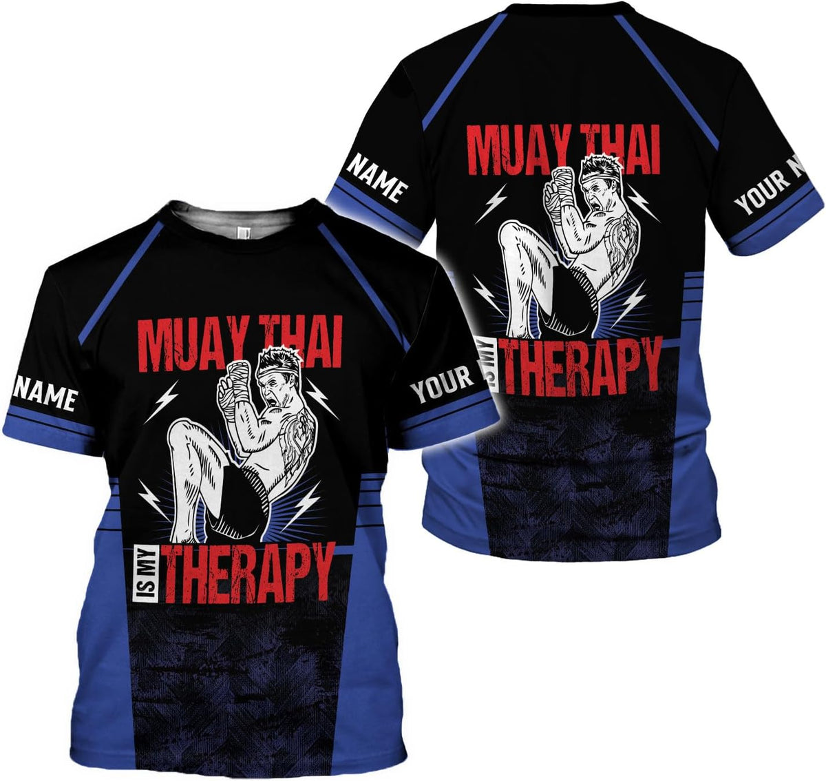 MAPrints Personalized Name Muay Thai Pride Shirt for Men