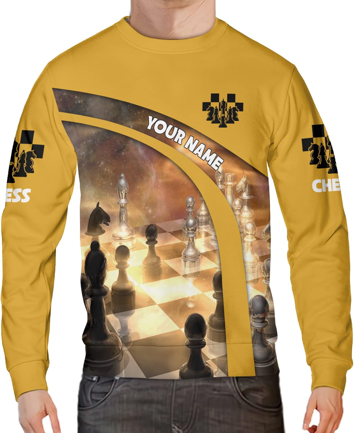 Personalized Name Chess 3D Full Color Shirt, Custom Name Chess 3D Shirt for Men, Women, Chess Lover, USA Chess Shirt