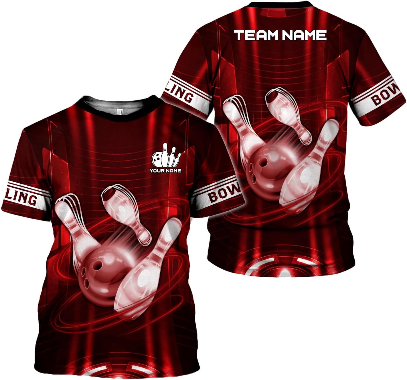 mostprints Personalized Name Bowling Shirts for Men & Women, Bowling Shirts for Team Bowling, Bowling Shirts Gift Unisex