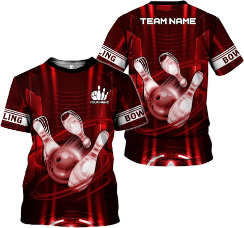 mostprints Personalized Name Bowling Shirts for Men & Women, Bowling Shirts for Team Bowling, Bowling Shirts Gift Unisex