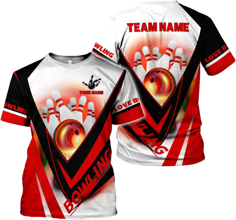 Rivelus Custom 3D Bowling Shirts Personalized for Men and Women - Unique Team Shirt & Gifts for Bowling Lovers