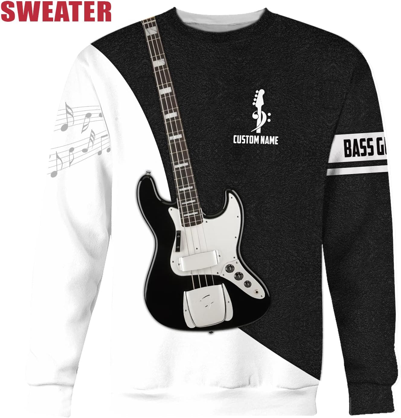 Personalized Bass Guitar 3D Shirt Men Women, Custom Name 3D Drum Shirts Gift for Bass Guitar, Bass Guitar Player Shirts