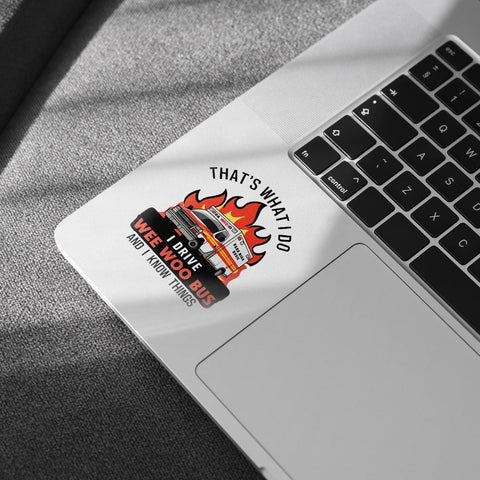 (3Pcs) That's What I Do, I Drive Wee Woo Bus Sticker, Funny EMS EMT Stickers Medical Parademic Ambulance Driver Gifts - Stickers for Laptop Water Bottle Phone Car Window Helmet 3 inches