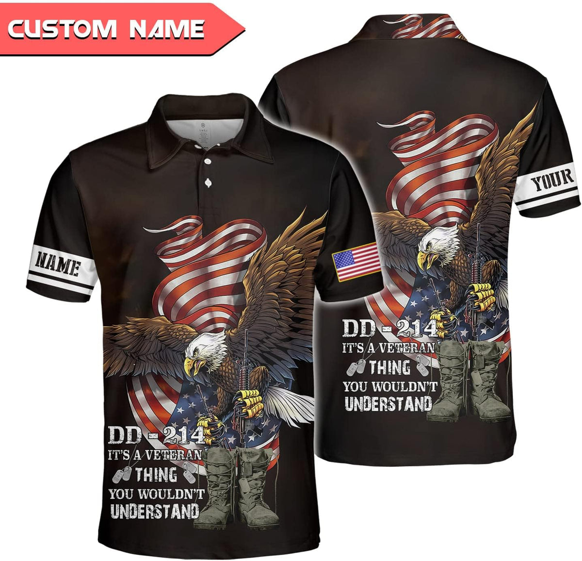 Personalized Veteran Shirts for Men, Army Shirts for Men, Army Shirts, Army Veteran Shirts for Men, Veteran Polo shirt