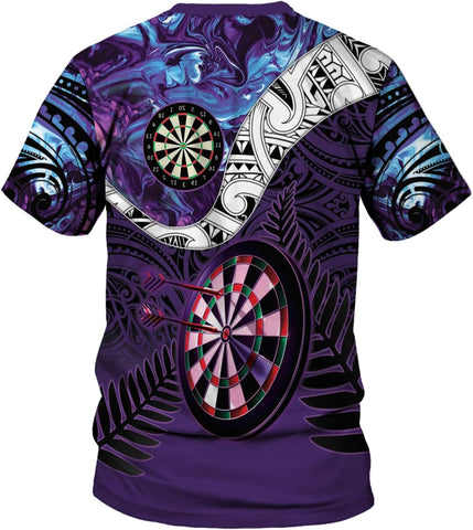 Ligthuy Personalized Name Dart Shirts 3D, Mens Dart Shirts, Dart Shirts for Teams, Funny Dart T-Shirts for Men and Women
