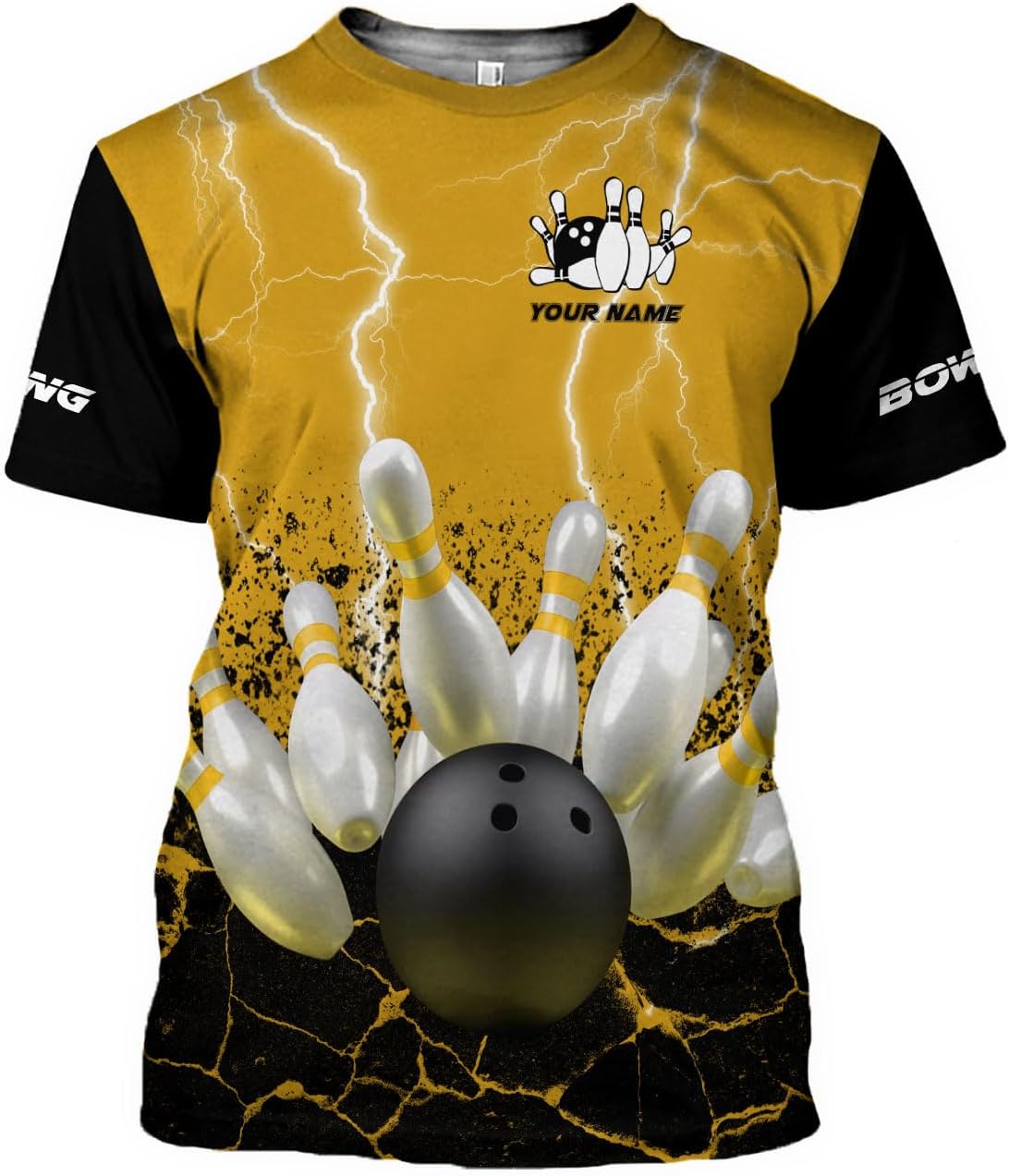 MoonArt Personalized Name Bowling Shirts for Men and Women 3D, Bowling Shirts for Team Bowling, Bowling Shirts Gift