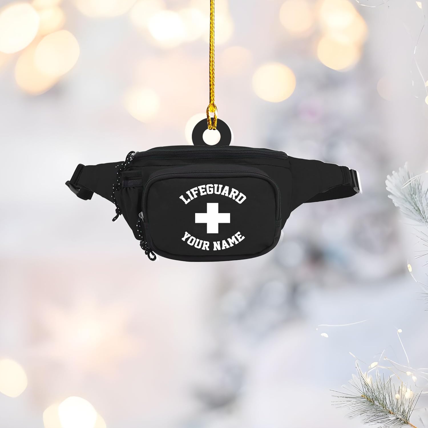 Personalized Lifeguard Ornament, Lifeguard Gift Christmas 2024 Life Guard Ornament Lifesaver Ornament, Lifeguard Gift Ideas for Women Girl Kids, Officially Licensed Hot Lifeguard (Style 4)