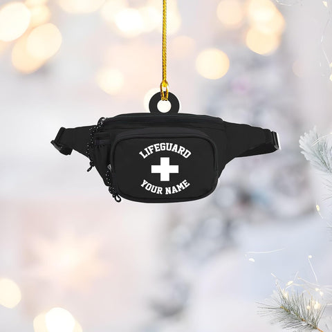Personalized Lifeguard Ornament, Lifeguard Gift Christmas 2024 Life Guard Ornament Lifesaver Ornament, Lifeguard Gift Ideas for Women Girl Kids, Officially Licensed Hot Lifeguard (Style 4)