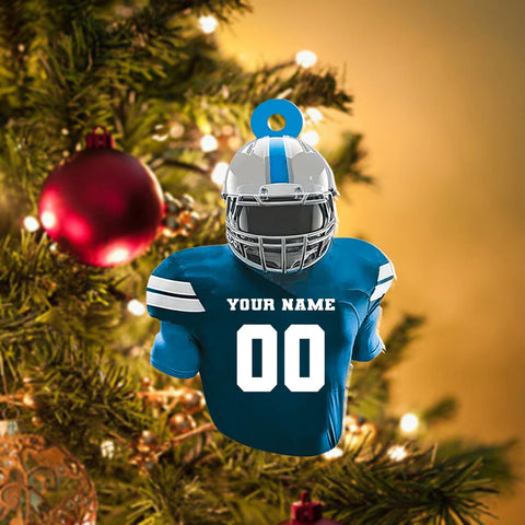 RoyalBro Personalized Football Ornaments 2023, Customized American Football Christmas Ornament, Football Ornament Christmas Tree Hanging Ornament Pine Tree Decorations (F2)