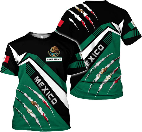 Rivelus Personalized Name Mexican Shirts for Men, Customized Mexico Shirts for Men, Mexico Shirts for Women Mexico Shirt