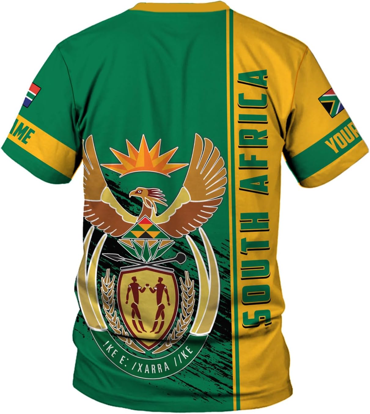 MoonArt Personalized South Africa 3D Shirt, African Pride T-Shirt, South Africa African Flag National Tshirt South African