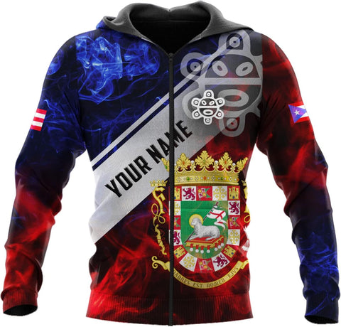 Personalized Name Puerto Rico T-Shirt 3D, Customized Puerto Rico Shirt for Men Women, Puerto Rico Flag T Shirt