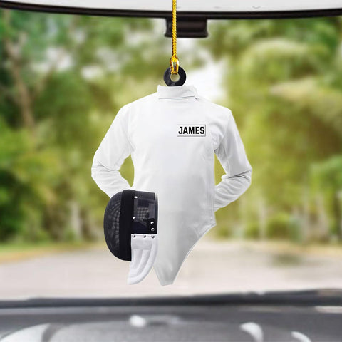 Artparel Personalized Fencing Ornaments Fencing Christmas Ornament Fencing Gift Fencing Christmas Tree Decor Fencer Ornament Gift for Christmas 2024 Fencer Fencing Ornament (Fencing 3)