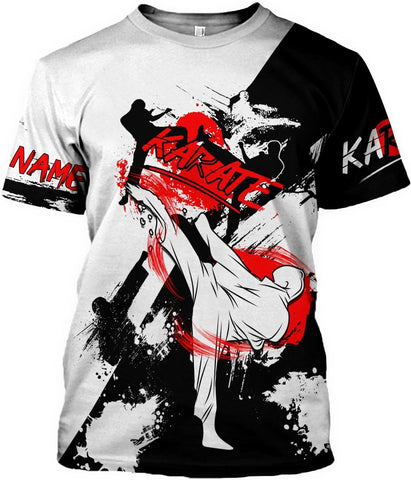 Personalized Karate 3D Tshirt Cool Karate Gift for Boys Girls Karate Lovers T-Shirt Karate Shirts Uniform S-5XL (HD286)