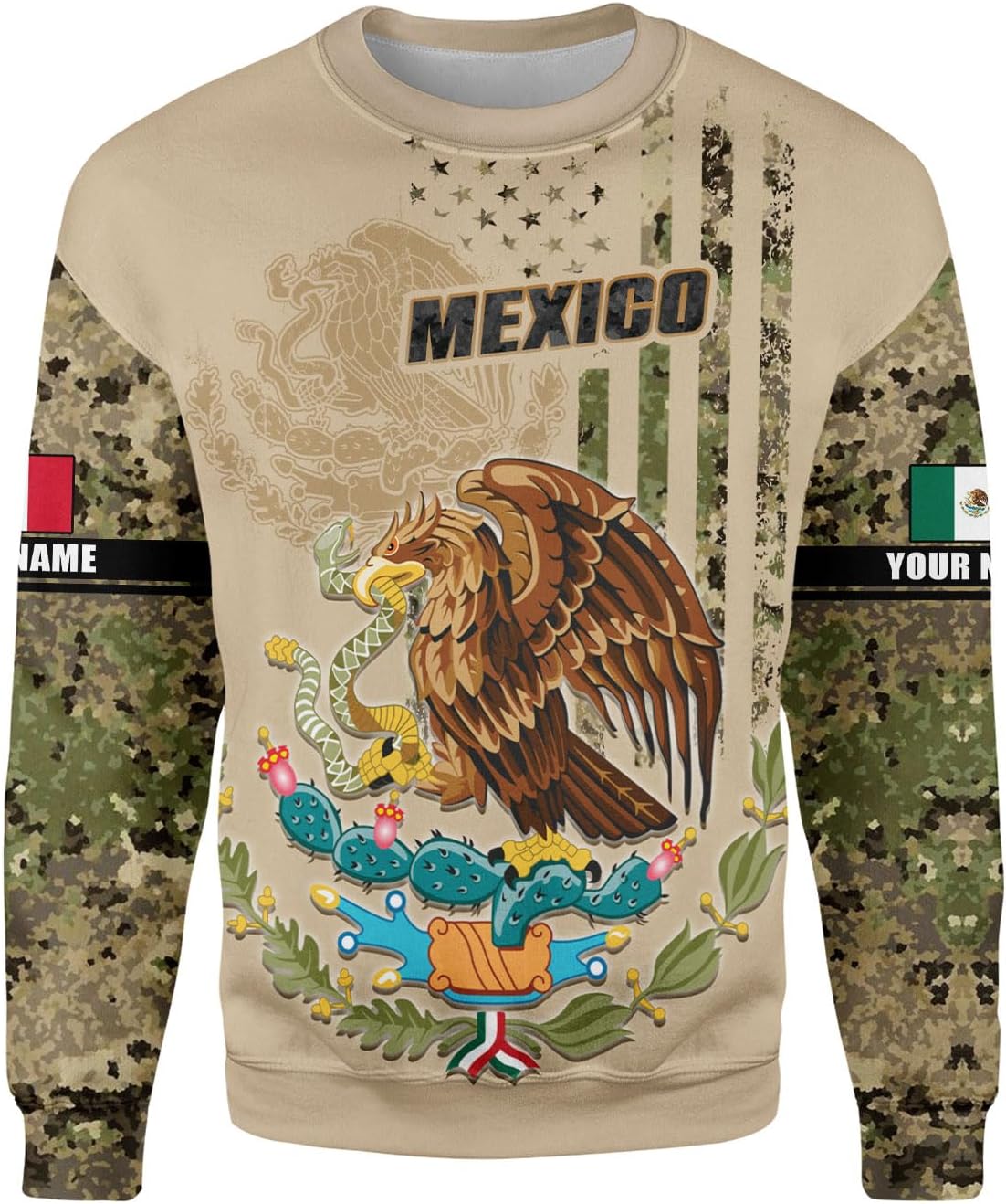Personalized Mexico Shirts, Camisas De Mexico, Mexico Shirts for Men, Mexican Flag Jersey Shirt Mexico 3D Shirt (Style 5)