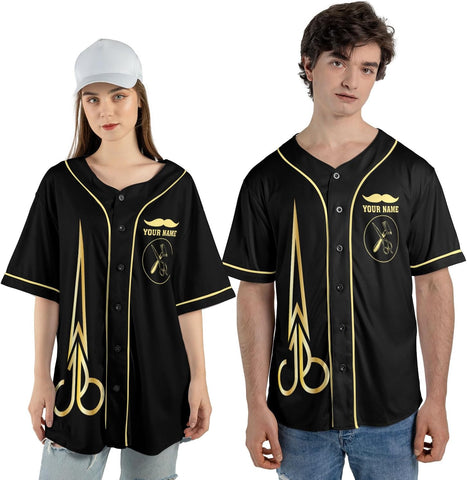Ligthuy Personalized Baber Baseball Jersey, Hairdresser Baseball Jersey Barber Shop Life, Barber Shirts for Men and Women