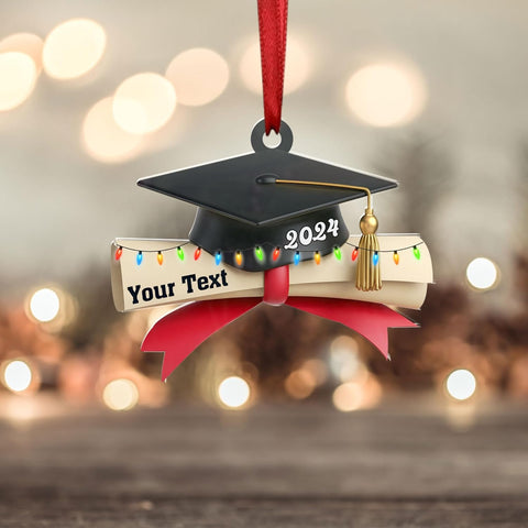 AOVL Graduation Ornament, Graduation Ornaments Class of 2023, Graduation Cap and Scroll Xmas Gift, Graduation Christmas Xmas Tree Ornaments, Gifts for Graduate, School Ornaments (HGRA5)