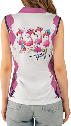 Podagree Personalized Golf Shirts for Women Sleeveless with Collar, Funny Golf Shirts for Women Ladies Sleeveless Golf Shirt