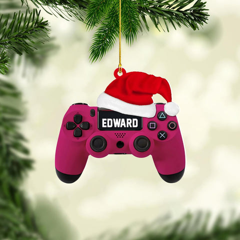 Personalized Video Game Controller Ornament, Custom Gamer Ornament Christmas Ornaments Gaming Controller Gift for Gamer, Gaming Ornaments for Christmas Tree Decorations 2D Gaming Ornaments (G1)