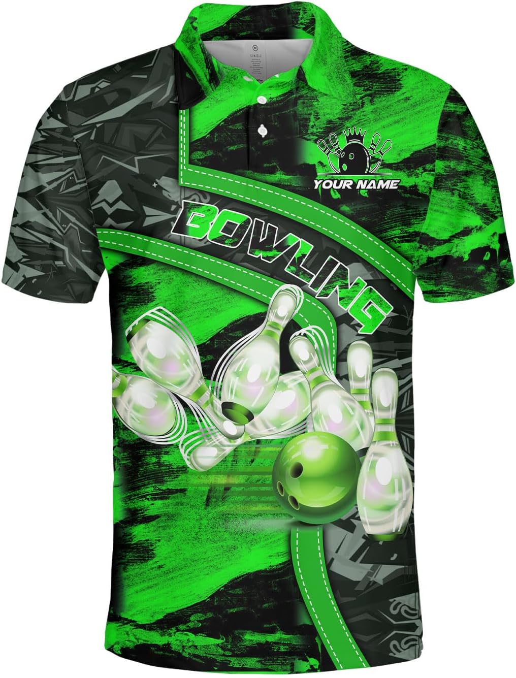 Intenprints Custom 3D Bowling Polo Shirts Personalized Jersey Men Women Team Name Unisex Bowling Shirt Jerseys