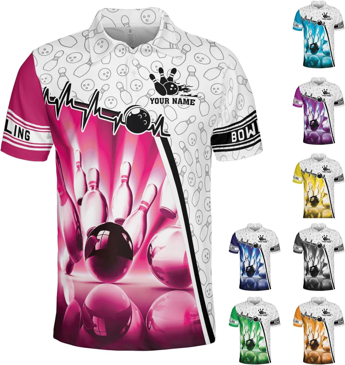 Custom Bowling Shirts, Personalized Name Bowling Shirts Unisex, Bowling Jerseys for Men & Women, Team Bowling Shirt Gift