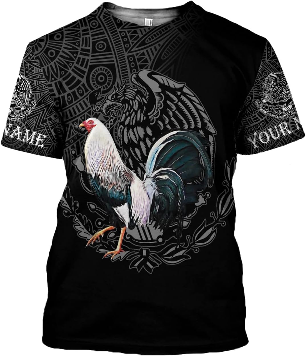 Personalized Rooster 3D, mexican shirts for men, camisas de galleros, custom name mexico shirt, Unisex 3D All Over Printed Sportwear, T Shirt For Men Women Adult Full Size S-5XL Mostprints TS02