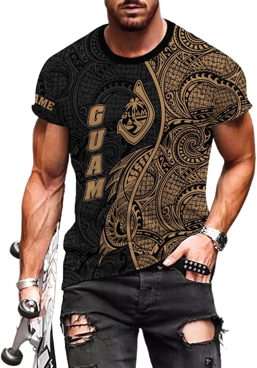 MoonArt Personalized Guam Shirt - Guahan Pride Tshirt for Men & Women - Guam Gifts Tee