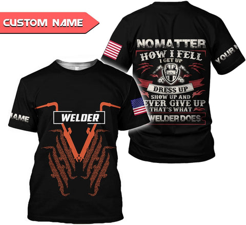Personalized Welder Shirt Custom Welder Shirts Welding 3D T Shirts Welder Tshirt for Men and Women
