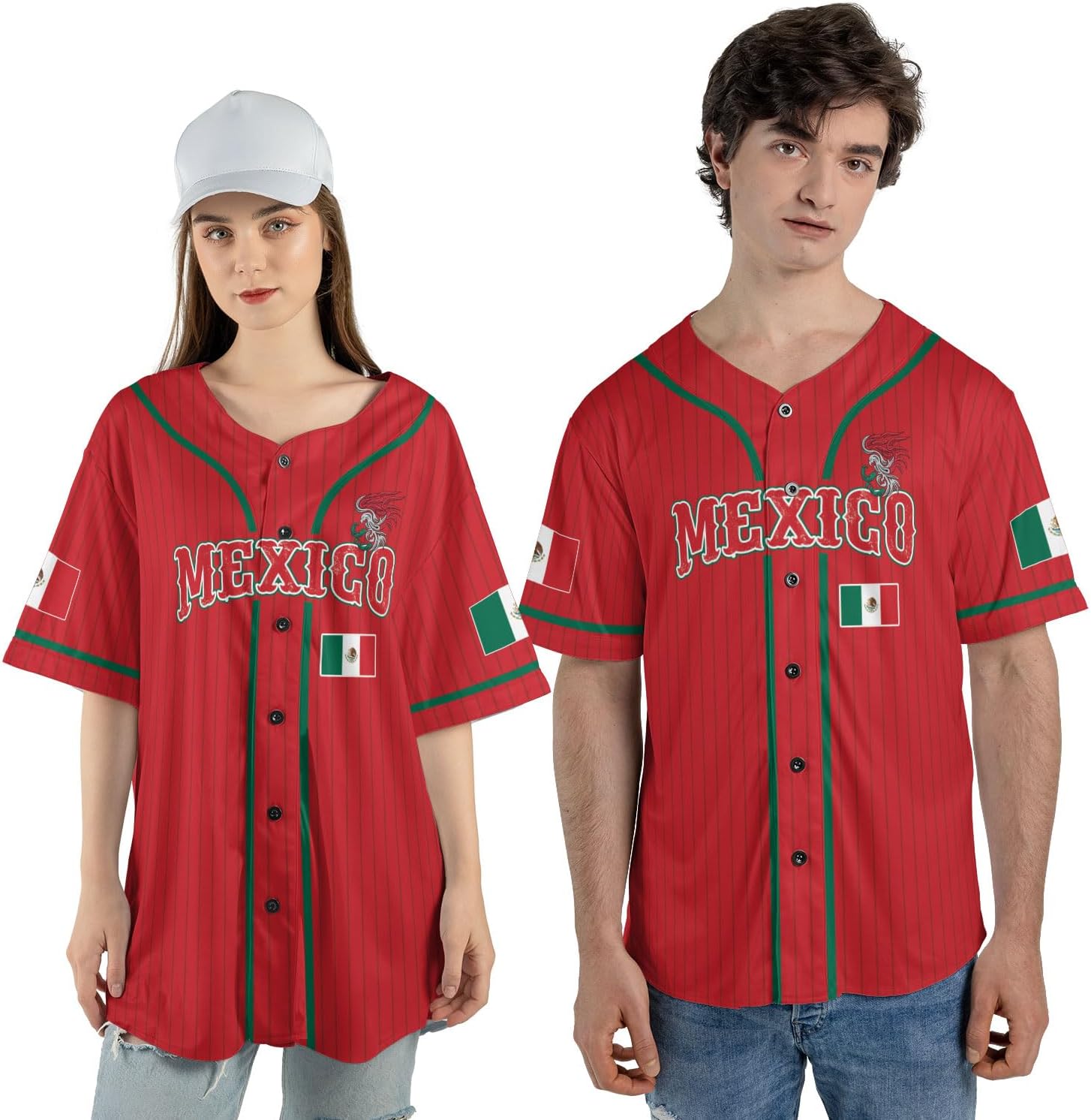 Mostprints Personalized Mexico Baseball Jerseys Mexican Eagle & Flag Shirt for Teams, Mexico Shirts for Men & Women Size S-5XL1