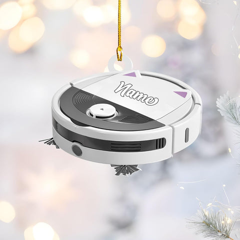 Customized Vacuum Cleaner Christmas Ornament, Cleaning Tools Ornament for Christmas Tree, Gift for Housewife Housekeeper, Holiday Xmas Tree Hanging Decor for Mom Woman Wife (Acrylic, Style 5)