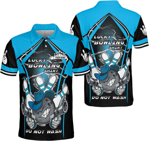 Ligthuy Personalized Name Bowling Polo Shirts 3D for Men and Women, Bowling Shirt, Bowling Shirts for Men Team Bowling Shirt