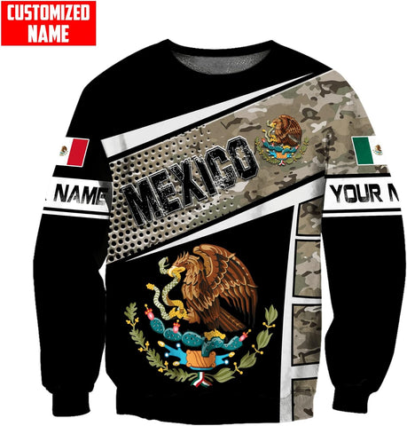 Personalized Name Mexican Hoodie 3D, Customized Mexican Hoodies for Men, Unisex Mexico Hoodie, Mexico Hoodies for Men, Women