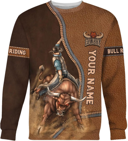 Rivelus Personalized Name Bull Riding Shirt 3D, Rodeo Shirts Bull Biding Shirts for Men and Women, Bull Rider Shirt Gift