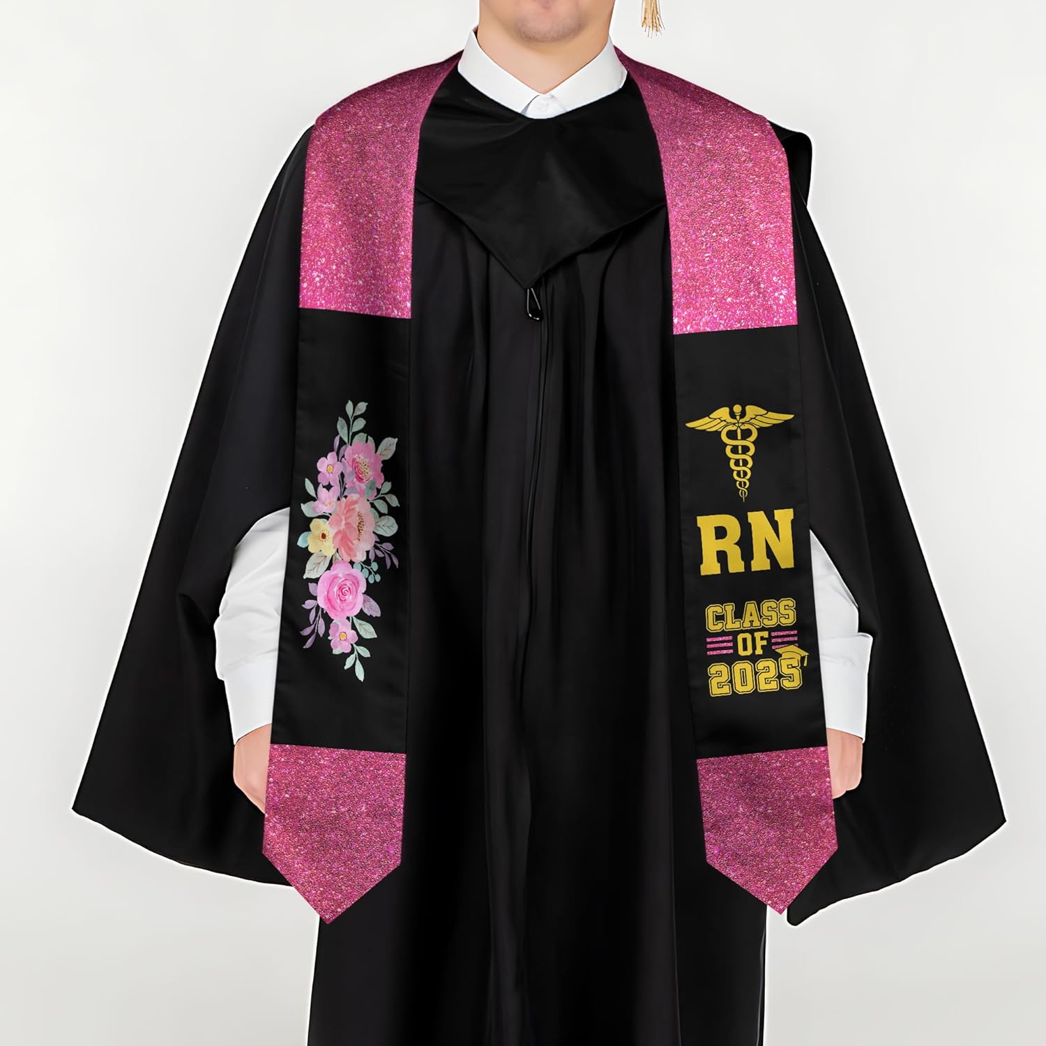 Pretyprints Custom Nurse Sash Graduation, RN Graduation Stole Gifts for Friends Nursing Student Senior Class Of 2025