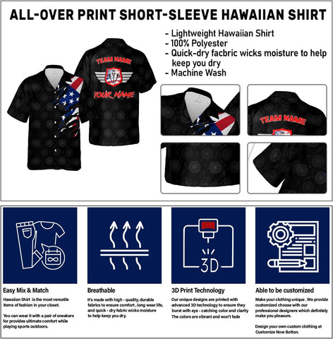Generic Personalized Dart Hawai Shirt - Men's Unisex-Adults Hawaiian Dart Team League Hawaiian Shirt - Short Sleeve Button Down - Multi, Large