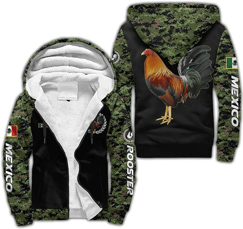 Zip Hoodie Personalized Mexican Rooster 3D Printed Rooster Lover Unisex Hoodie, T Shirt, Zip Up Hoodie, Sweatshirt for Men Women HD503 Multicolor