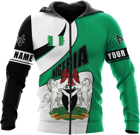 AOVL Personalized Nigeria Shirts Nigerian Flag Shirts Nigeria Flag Nigerian Pride Gift T-Shirt Nigerian Pride Shirt 3D S-5XL
